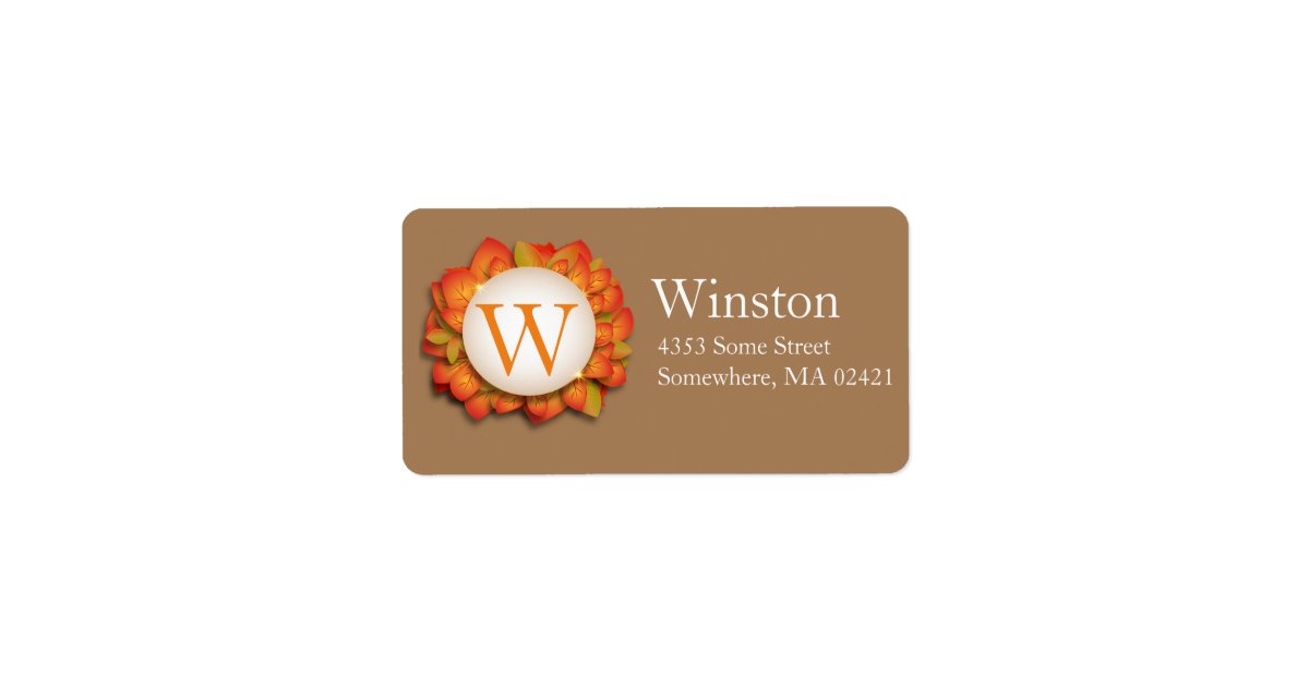 Fall Thanksgiving Autumn Return Address Labels | Zazzle.co.uk