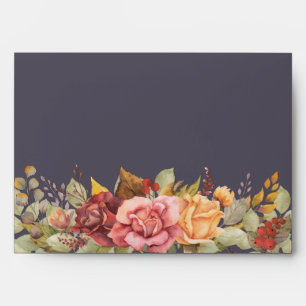 Fall/Thanksgiving Floral Border Return Address Envelope