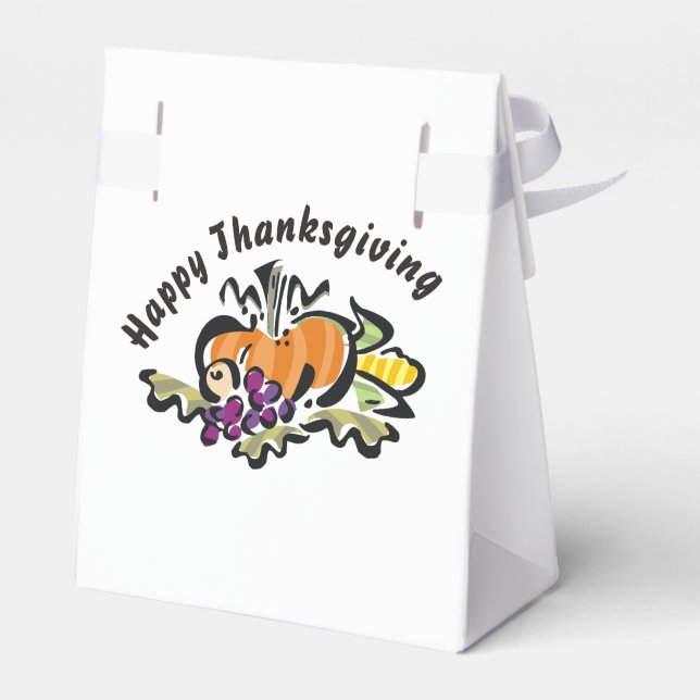 Fall Thanksgiving Harvest Favour Box (Back Side)