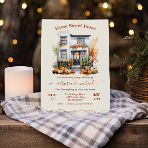 Fall Thanksgiving Housewarming Party Invitation