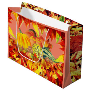 Fall Thanksgiving Large Gift Bag