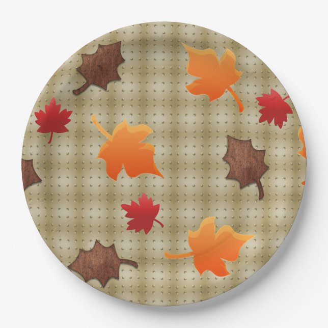 fall thanksgiving  napkins paper plate (Front)