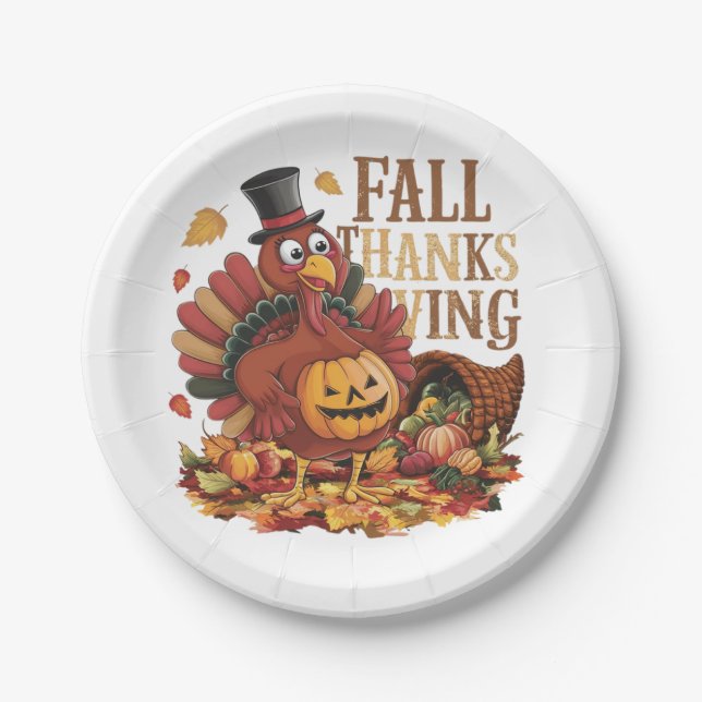 fALL THANKSGIVING Paper Plate (Front)