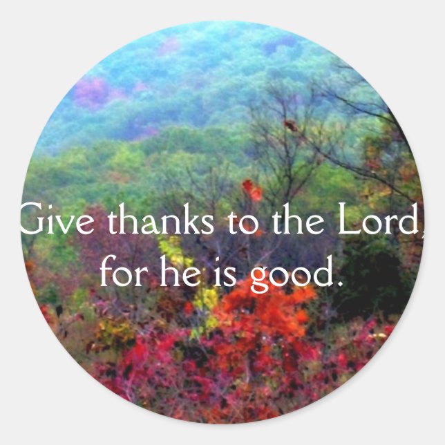 Fall Thanksgiving Photograph Classic Round Sticker (Front)