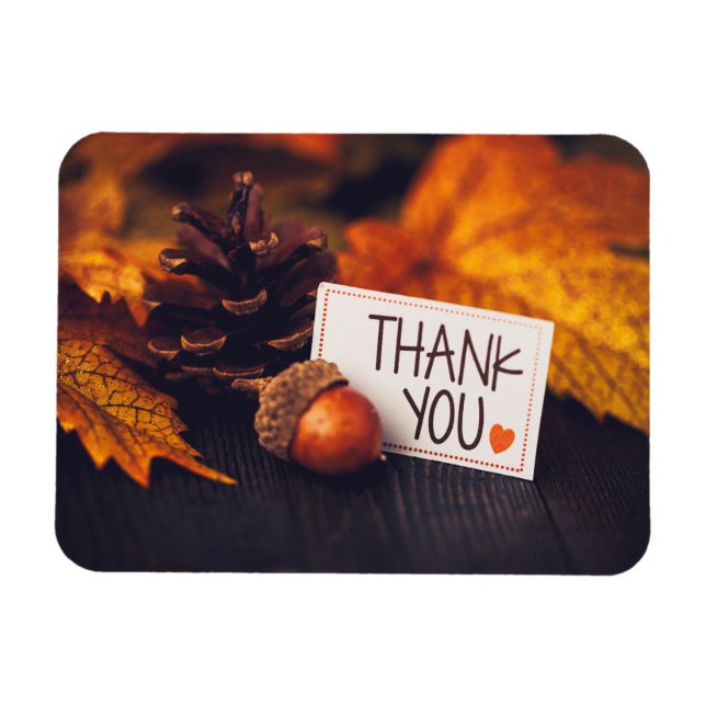 Fall Thanksgiving Photography Pumpkin Photography Magnet (Horizontal)