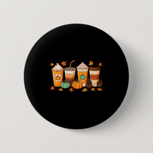 Fall Thanksgiving Pumpkin Sce Coffee Latte Autumn 6 Cm Round Badge
