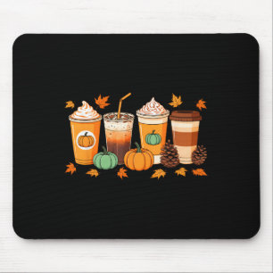 Fall Thanksgiving Pumpkin Sce Coffee Latte Autumn Mouse Mat