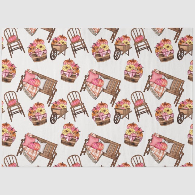 Fall Thanksgiving Series Design 22 Tissue Paper (Front)