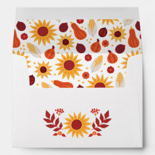 Fall Thanksgiving Sunflower Return Address Envelope