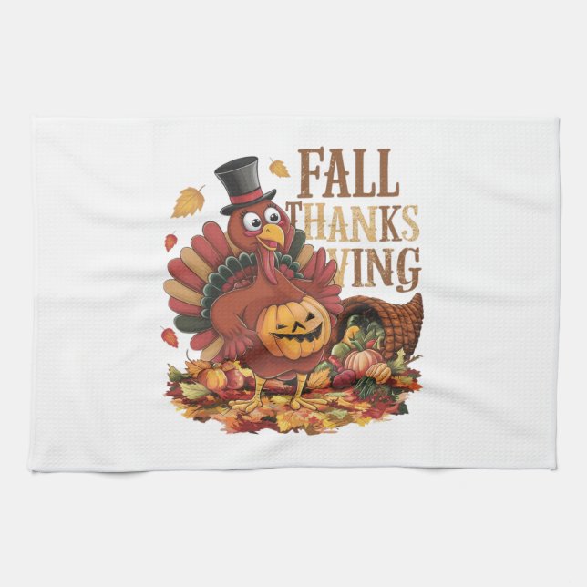 fALL THANKSGIVING Tea Towel (Horizontal)