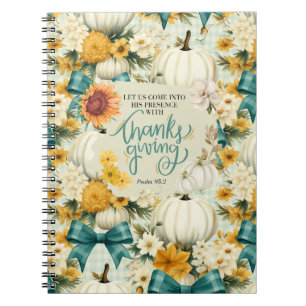 Fall Thanksgiving Themed Inspirational Notebook