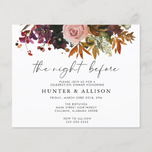 Fall The Night Before   Invitation Flyer