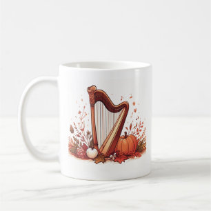 Fall Theme Harp Pumpkin Mug