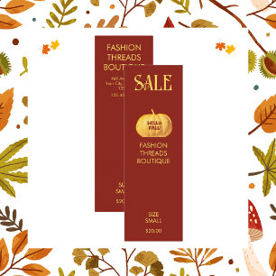 Fall Theme Simple Modern Boutique Clothing Tag