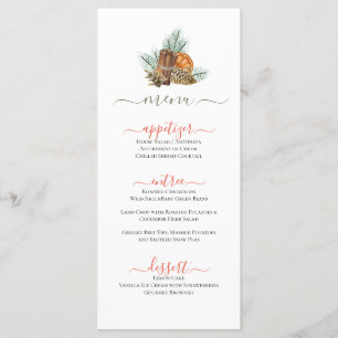 Fall Themed Cinnamon Sticks & Orange Slices Menu