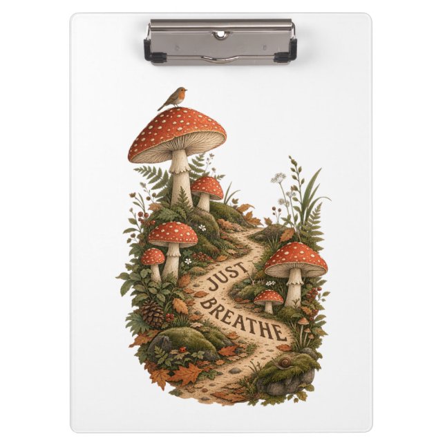 Fall Themed Just Breathe Clipboard (Front)