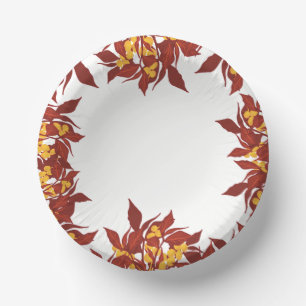 Fall themed paper bowls plate