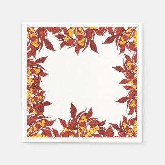 Fall themed paper napkin