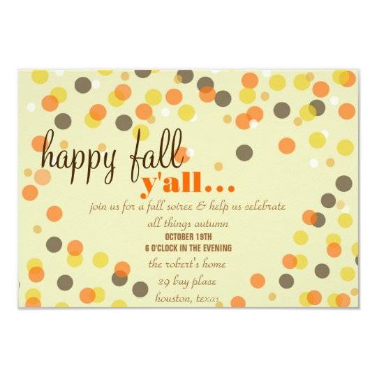 Fall Themed Party Invitation