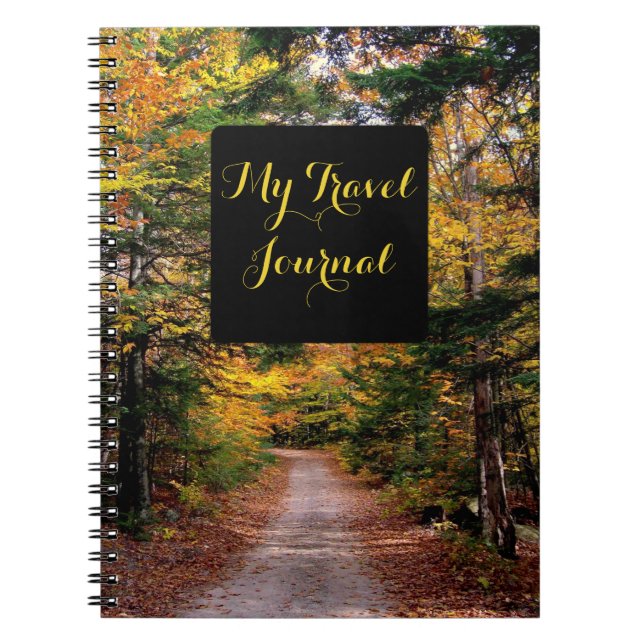 Fall Themed Scenic Travel Journal Notebook (Front)