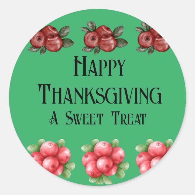 Fall Themed Thanksgiving  Classic Round Sticker (Front)