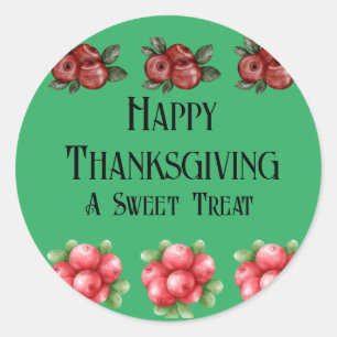Fall Themed Thanksgiving  Classic Round Sticker