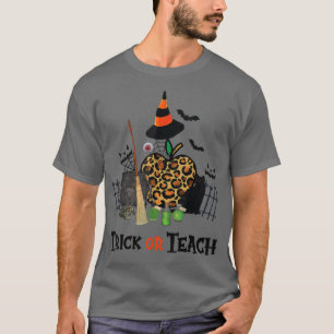 Fall Themed Thanksgiving Halloween Teacher Trick O T-Shirt