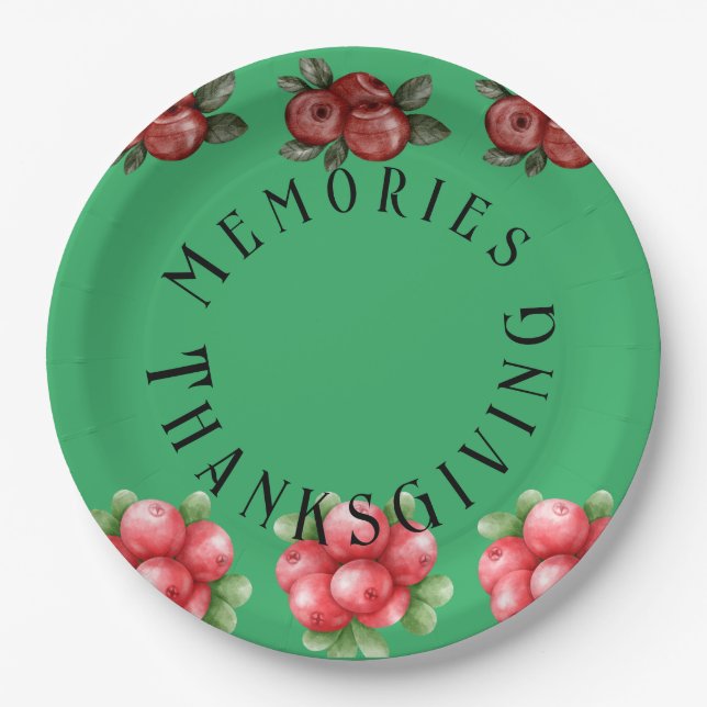 Fall Themed Thanksgiving  Paper Plate (Front)