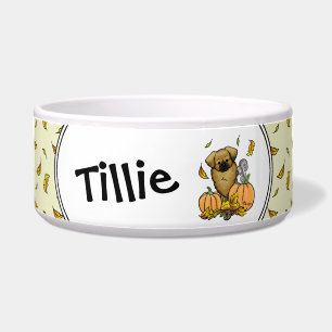Fall Tibetan Spaniel (Brown) Dog Pumpkins Cute
