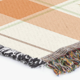 Fall Time Bathroom Set, plaid design Throw Blanket