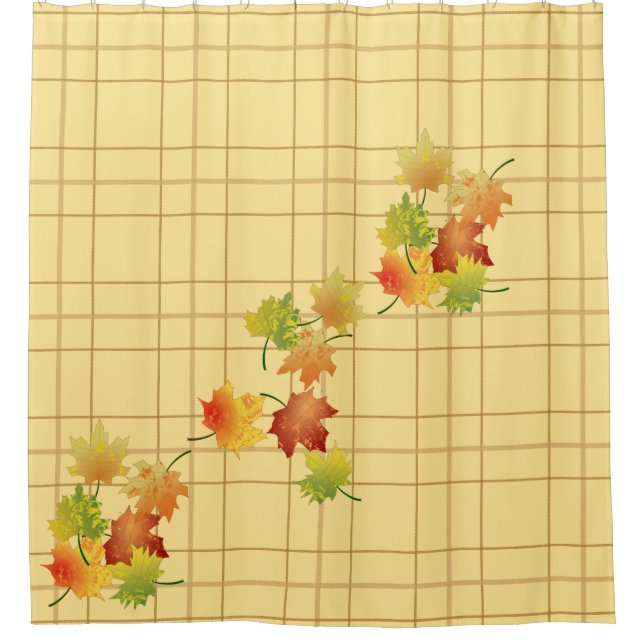 Fall Time customise Shower Curtain (Front)