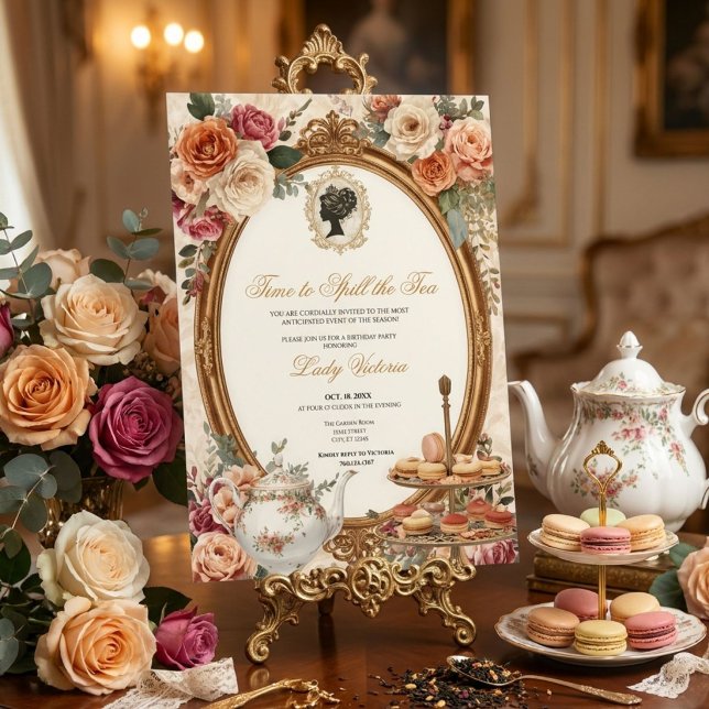 Fall Time to Spill the Tea Bridal Shower Invitation (Creator Uploaded)