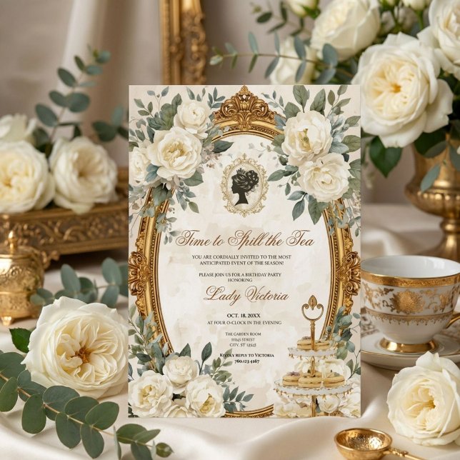 Fall Time to Spill the Tea Bridal Shower Invitation (Creator Uploaded)