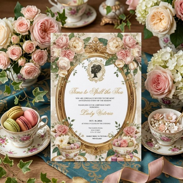 Fall Time to Spill the Tea Bridal Shower Invitation (Creator Uploaded)