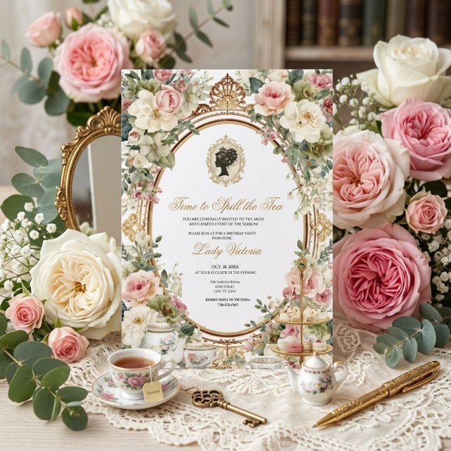 Fall Time to Spill the Tea Bridal Shower Invitation (Creator Uploaded)