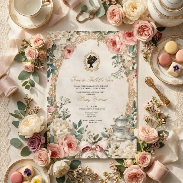 Fall Time to Spill the Tea Bridal Shower Invitation (Creator Uploaded)