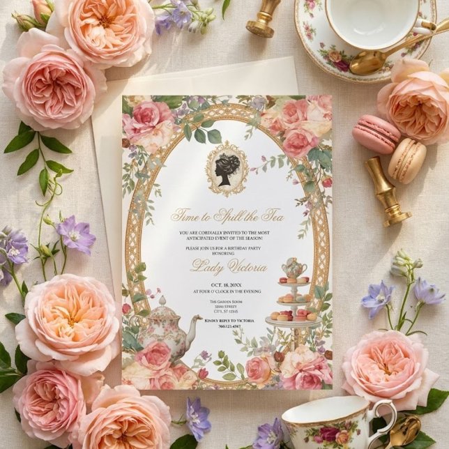 Fall Time to Spill the Tea Bridal Shower Invitation (Creator Uploaded)