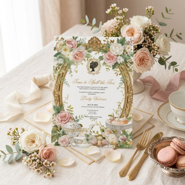 Fall Time to Spill the Tea Bridal Shower Invitation (Creator Uploaded)