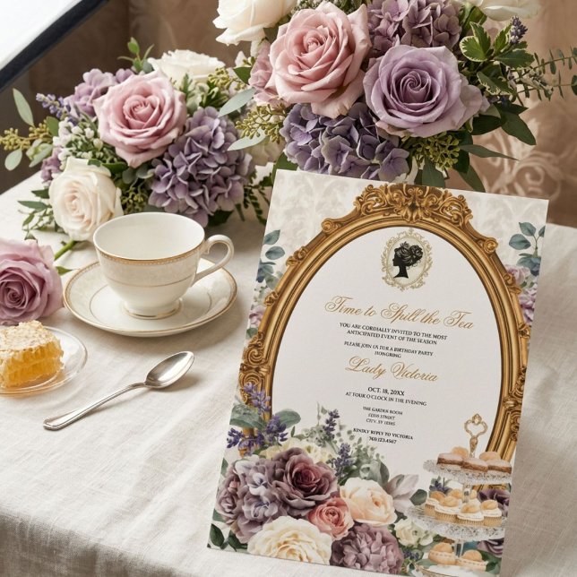 Fall Time to Spill the Tea Bridal Shower Invitation (Creator Uploaded)