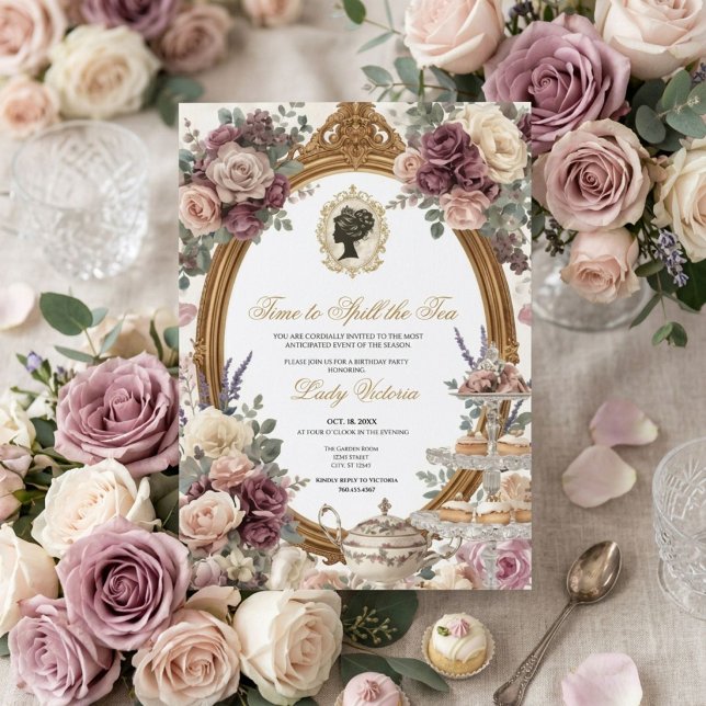 Fall Time to Spill the Tea Bridal Shower Invitation (Creator Uploaded)