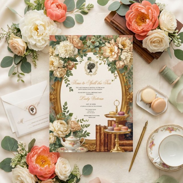 Fall Time to Spill the Tea Bridal Shower Invitation (Creator Uploaded)