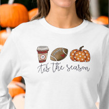Fall Tis the Season Custom Coffee Football Pumpkin