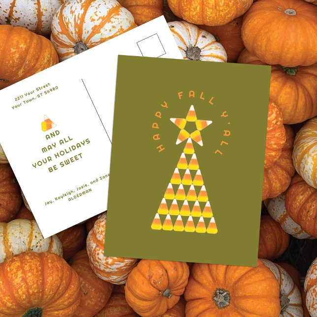 Fall to Christmas Postcard Olive – Candy Corn Tree (Creator Uploaded)