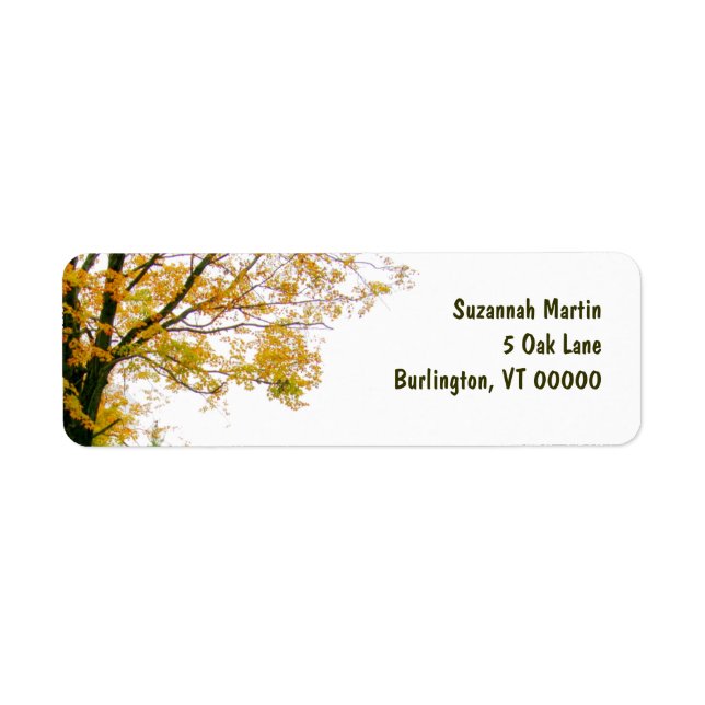 Fall Tree Address Label (Front)