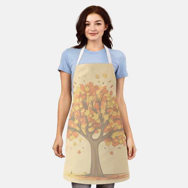 Fall Tree Apron (Worn)