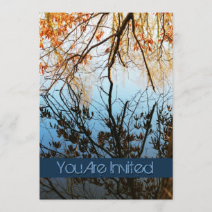 Fall Tree Reflections Wedding Invitations