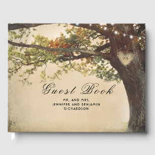 Fall Tree Rustic Country Wedding Guest Book