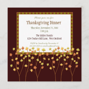 Fall Tree Thanksgiving Invitation