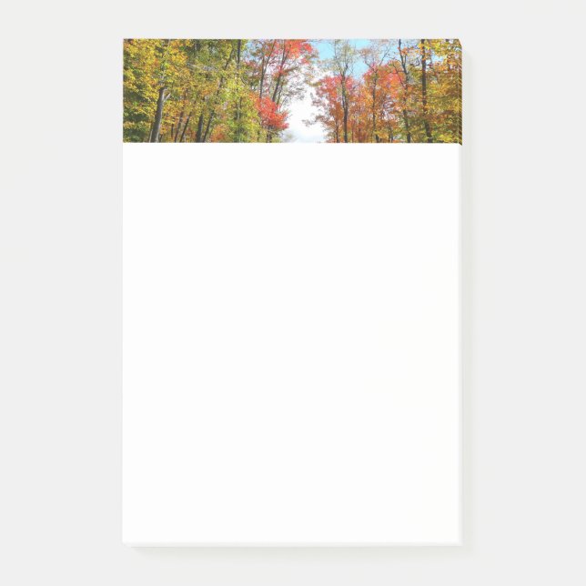 Fall Trees and Blue Sky Autumn Nature Photography Post-it Notes (Front)