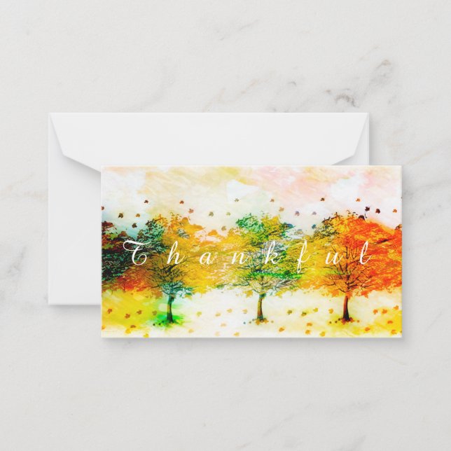 Fall trees custom Note Card (Front)
